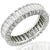Platinum eternity band with 32 straight baguette diamonds weighing 2.88 carats, Size 7 3/4