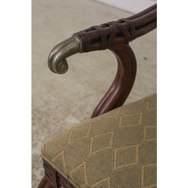 1990s Century Pair Bamboo Island Design High Back Armchairs For Sale - Image 5 of 13