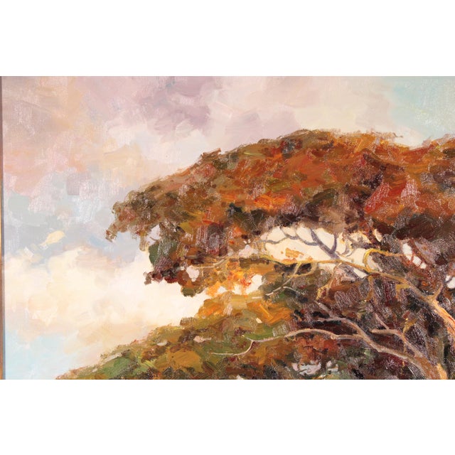 Large Impressionist Painting of the Monterey Coastline Signed Price For Sale In Los Angeles - Image 6 of 11