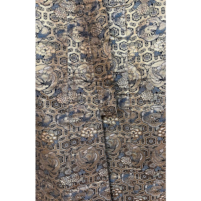 Japanese Brocade Noh Costume Kimono Robe Meiji Period For Sale - Image 15 of 18