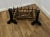 Large 19th Century Inglenook Fire Grate on Andirons This is heavy hand Forged Iron Log Grate is supported on a Pair of...
