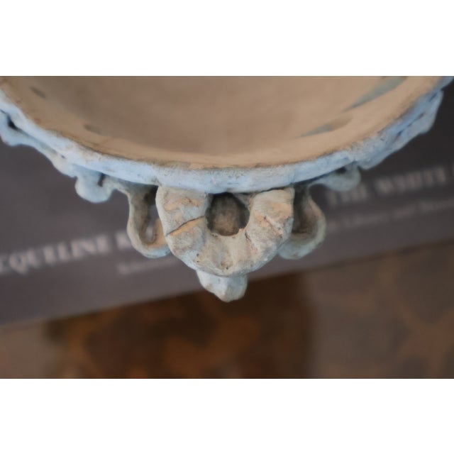 Antique 1800's French Toul-Bellevue j.a. Blue & Ivory Pierced Faience Centerpiece Basket For Sale In Washington DC - Image 6 of 18