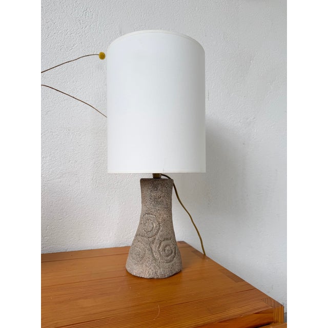 Vintage Carved Stone Table Lamp, 1970s For Sale - Image 6 of 18