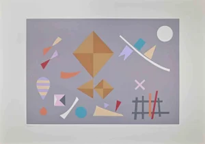 Otto Hofman, Grey Composition, Original Screen Print, 1989