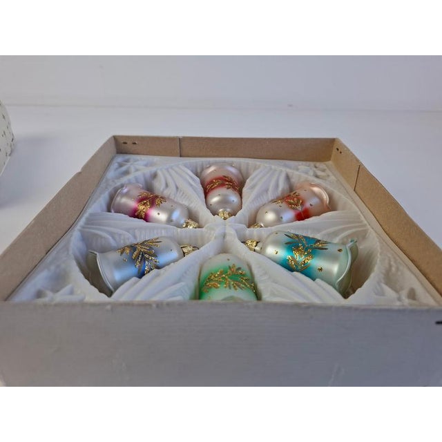 Vintage Czechoslovakian Glass Christmas Bells, 1960, Set of 6 For Sale - Image 13 of 17