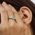 Diamond Studded Regal Natural Emerald Wedding & Engagement Cocktail Ring Size 8.5 For Sale - Image 10 of 13