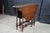 Antique William & Mary Style Oak Oval Drop Leaf Gateleg Side Table For Sale - Image 4 of 12
