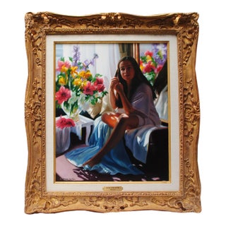 Liliane Silva Le Fur Oil Painting "Reflexion" For Sale