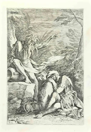 After Salvator Rosa, Dream of Aeneas, Etching, 18th Century