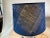 A lampshade that has been made from a vintage blueprint. Measurements: top11” side9” bottom13”