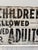 Vintage Hand-Painted "No Children Allowed – Reserved for Adults" Wooden Camp Sign For Sale - Image 10 of 15