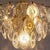 German Gold-Plated Chandelier with Faceted Oval Crystals attributed to Kinkeldey, 1960s For Sale - Image 11 of 12