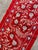 Textile Red Silk Suzani Table Runner With Cream Vine Scrolls For Sale - Image 7 of 9