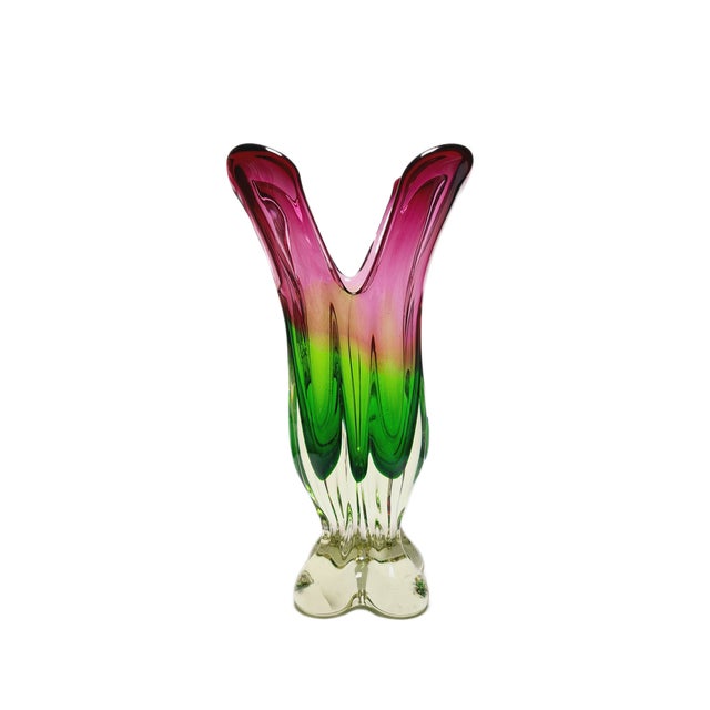 Glass Vase by J. Hospodka for Chribska Glassworks, Former Czechoslovakia, 1960s For Sale - Image 7 of 18