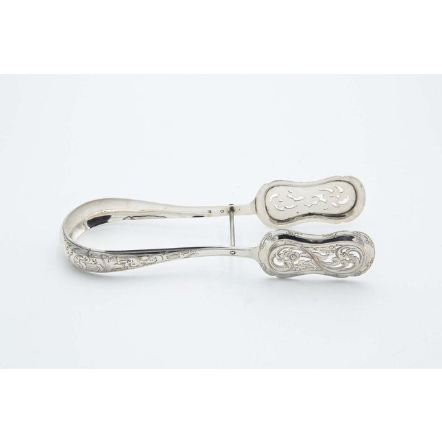 Cut and Embossed SilverBread or Salads Tongs For Sale - Image 4 of 4
