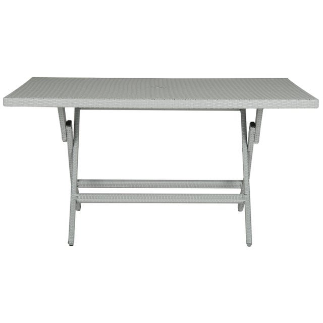 Metal Outdoor Folding Table in Grey For Sale - Image 7 of 7