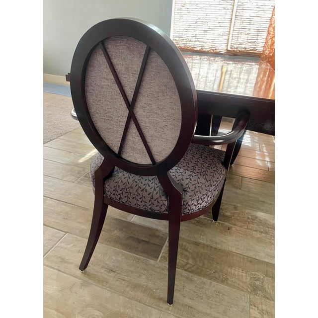 Rare Set of 4, Authenticated, Barbara Barry for Baker Furniture Oval X-Back Chairs For Sale - Image 10 of 15