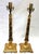 Gold Vintage Hollywood Regency Style Gold Leaf Column Candlestick Lamps- A Pair For Sale - Image 8 of 18