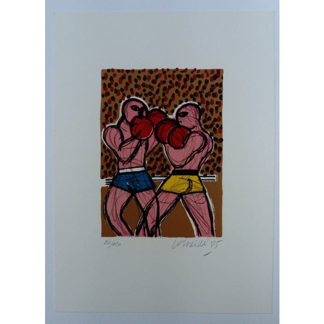 Fight on the Moon - Lithograph N ° 3 1985 For Sale - Image 4 of 5