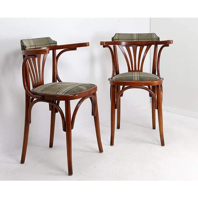 Curved Wooden Palmette Armchairs from Hilma, Belgium, Set of 2 For Sale - Image 16 of 16