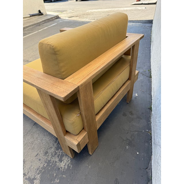 2020s Williams-Sonoma Home Outdoor Teak Wood Lounge Chair For Sale - Image 5 of 11