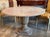 Traditional 1950s Silverleaf Table With Marble Top and Carved Urn Formed Base For Sale - Image 3 of 9