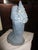 Vintage 1988 Sandstone Concrete Power Blue Father Christmas With Tree For Sale - Image 4 of 8