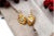 Gold Earrings with Reliefs and Enamel, Set of 2 For Sale - Image 5 of 8