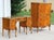 French Provincial Magnificent Vintage French Provincial Louis XV Rococo Satinwood & Burl Wood Vanity and Tall Boy Chest Set For Sale - Image 3 of 18