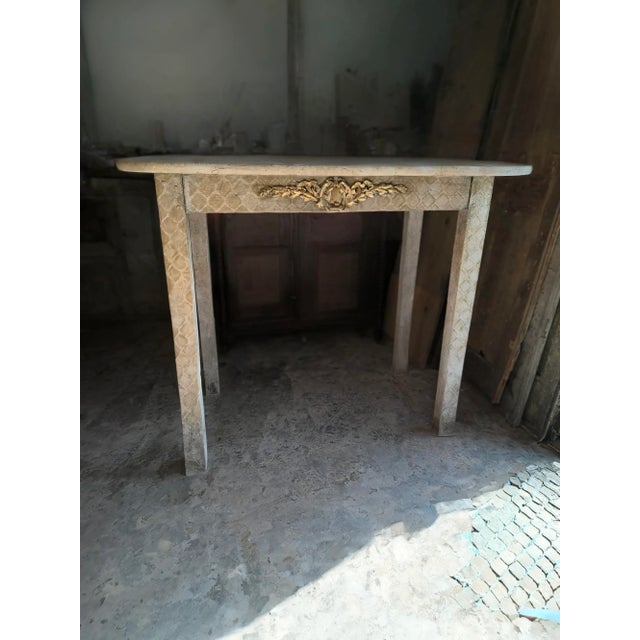 Patinated Wood Console, 1940s For Sale - Image 6 of 6