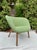 A Keilhaier 71150 Mid-Century Modern inspired lounge chair in blue-green woven upholstery. This is a high quality, heavy,...