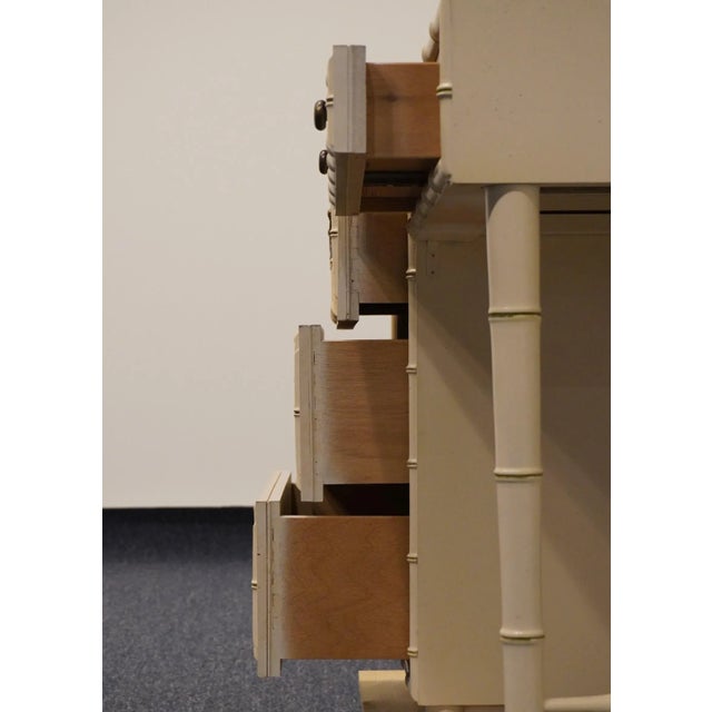 Cream Drexel Furniture Kensington Collection Cream Painted 46" Writing Desk W. Bookcase Hutch 702-300-4 - 374 Finish For Sale - Image 8 of 12