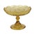 A lovely tall fruit bowl from the Art Deco period, made of amber-colored pressed glass (also known as Depression glass);...