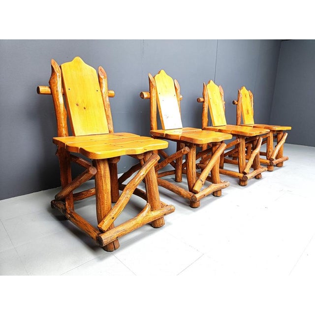 Vintage Brutalist Dining Chairs, 1960s, Set of 4 For Sale - Image 6 of 12