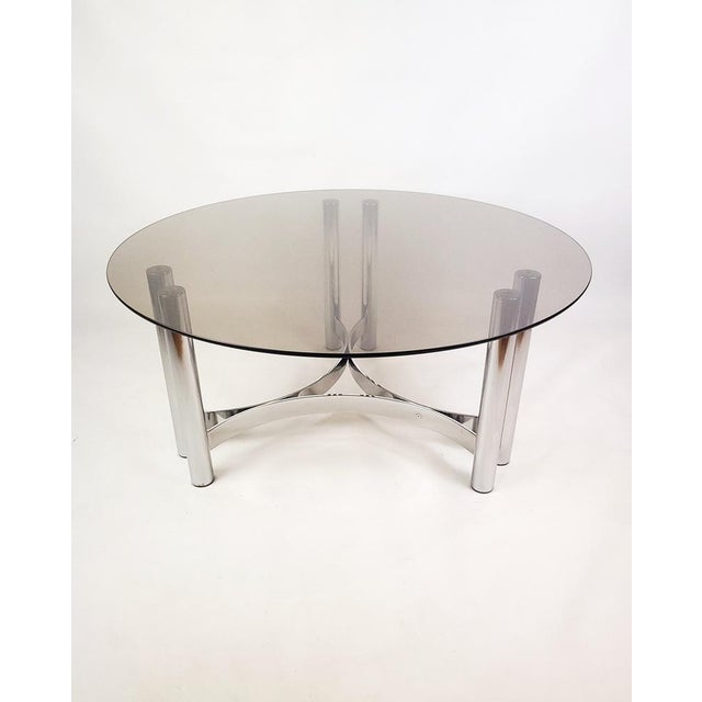 Vintage Coffee Table with Smoked Glass Top, 1970s For Sale - Image 11 of 18