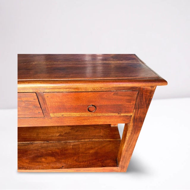 19th Century French Oak Console Table With Drawers For Sale - Image 4 of 12