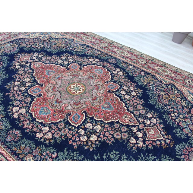 Textile Extra Detailed Vintage Turkish Area Rug - 98.5"x145" For Sale - Image 7 of 13