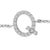 Contemporary 10K White Gold Diamond Accent "Q" Initial Charm and Link Bracelet For Sale - Image 3 of 6