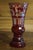 1920s Egermann Ruby Czech Glass Bohemian Crystal Vase For Sale - Image 4 of 7