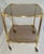 Gold Vintage Art Deco Italian Brass Serving Cart For Sale - Image 8 of 8