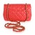 Traditional Coral Quilted Lambskin Mini Rectangular Classic Flap Bag For Sale - Image 3 of 8