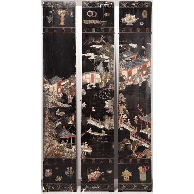 17th Century Monumental Chinese Coromandel 12 Panel Room Screen For Sale - Image 5 of 12