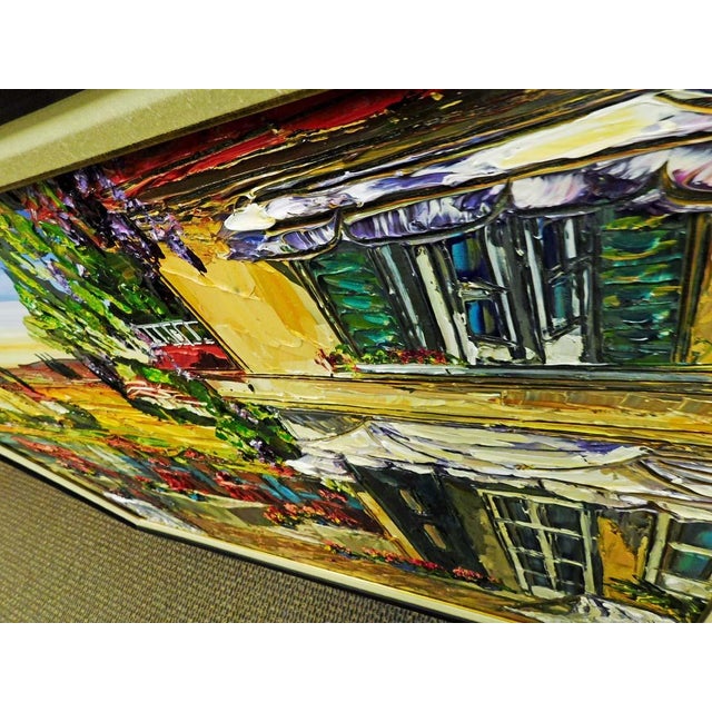 Maya Eventov Untitled Oil Canvas With Beautiful Custom Frame Me121506-20 For Sale - Image 9 of 12