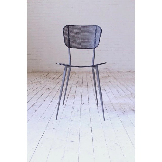 Mid-Century Modern Vintage Set of 4 Mathieu Matégot Attributed Dining Chairs, France, 1950s For Sale - Image 3 of 4