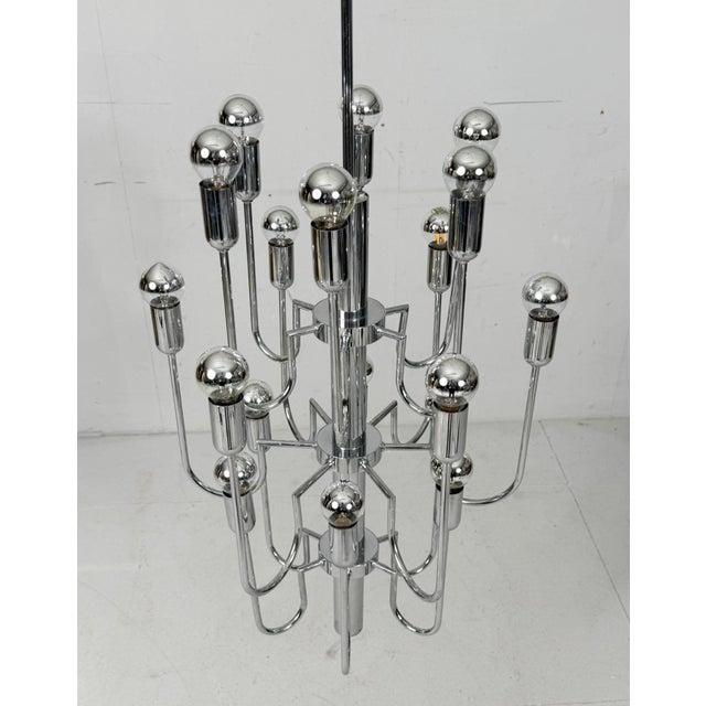 Mid-Century Modern Chrome Sputnik Chandelier by Gaetano Sciolari, Italy, 1970s For Sale - Image 10 of 18