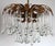 Brass and Crystal Drop Chandelier from Palwa, 1960s For Sale - Image 6 of 11