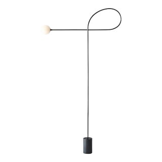 Bow Black Metal Floor Lamp For Sale