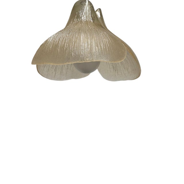Pendant Lamp with Glass Leaves from Peill & Putzler, 1970s For Sale - Image 9 of 12