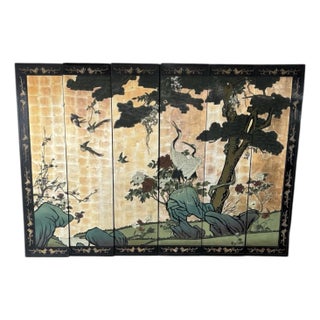 Stunning Mid-20th Century Chinese Export Six-Panel Coromandel Screen For Sale