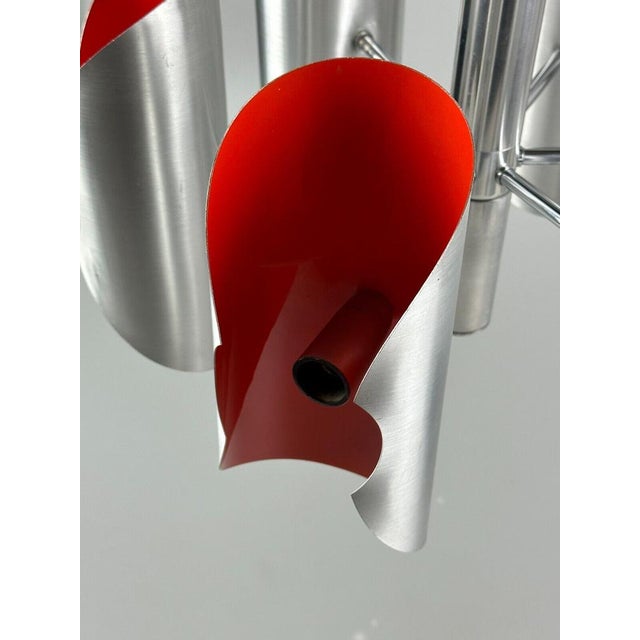 Space Age 6-Flame Sputnik Chandelier in Chromed Metal, 1970s For Sale - Image 13 of 18